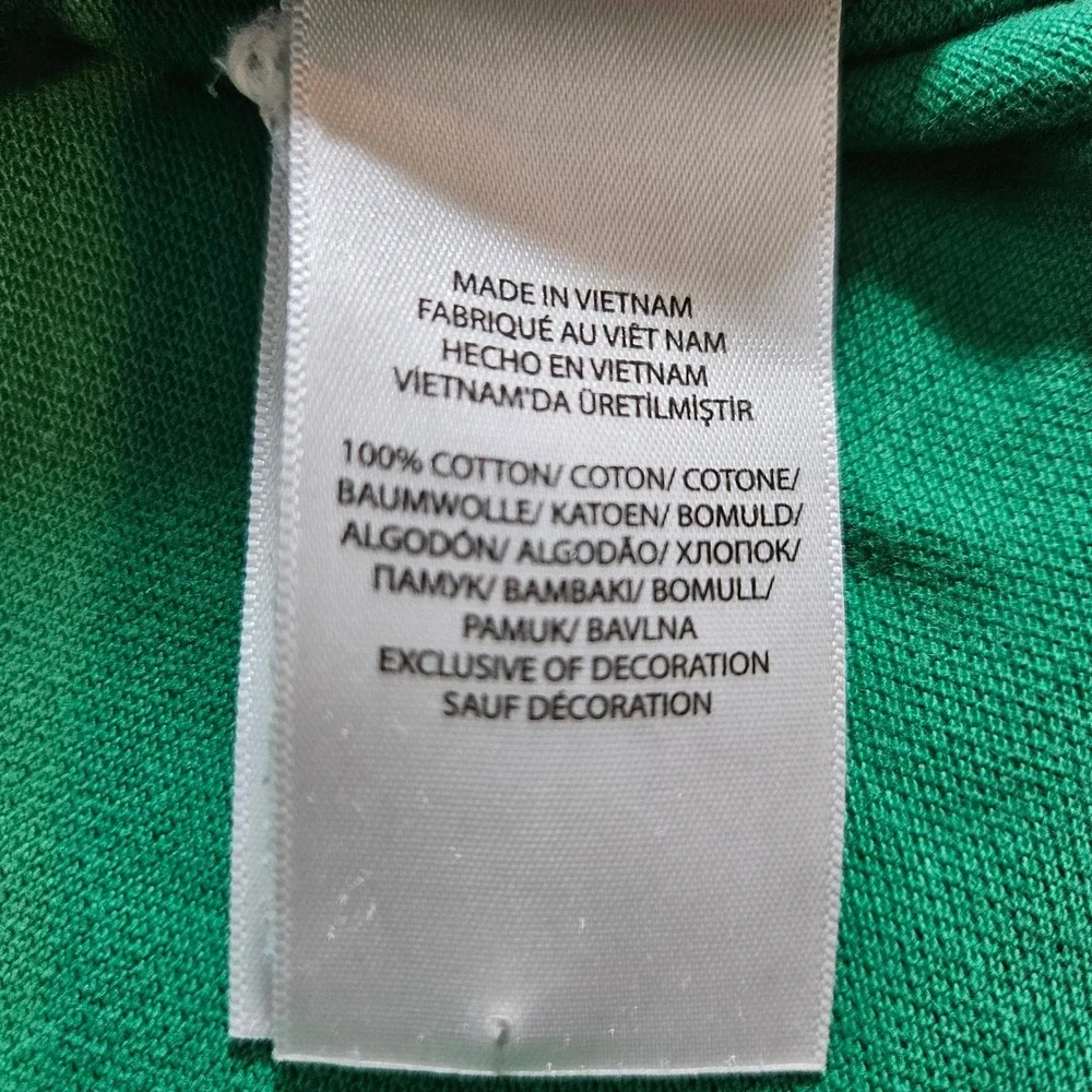 Polo Ralph Lauren Polo Shirt Mens L Green Brazil #5 Custom Slim Fit Logo Sash
